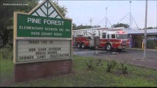 Lightning strike causes electrical fire at Pine Forest Elementary