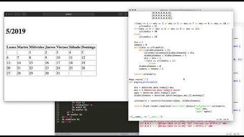 Construcción de una aplicación web que muestra el calendario del mes actual