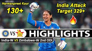 India W Vs Zimbabwe W 2nd ODI Match Highlights 2026 | Ind Vs Zim Highlights