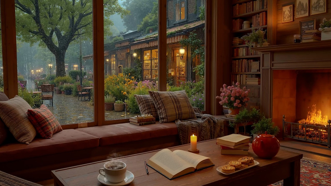 Rainy Day Coffee Shop | Soft Jazz Melodies for a Calm March to Study and Work