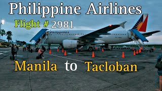 Philippine airlines flight #2981 Manila to Tacloban experience