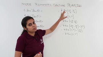 Class 12th – Properties of Inverse Trigonometric Function | Trigonometric Function | Tutorials Point