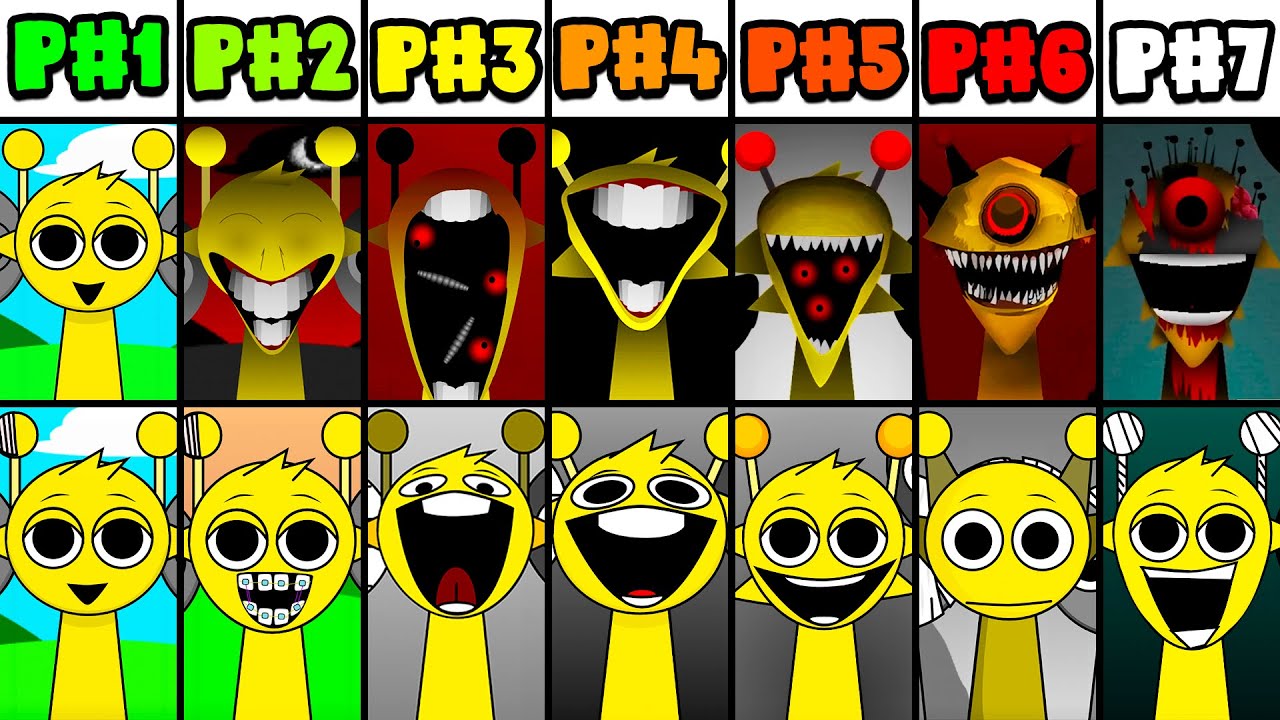 All Phases in Incredibox Sprunki But Everyone Is Alive: From Phase 1 To Phase 7 (Original VS Alive)