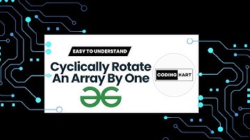 CYCLICALLY ROTATE AN ARRAY BY ONE | GFG PROBLEM | TUTORIAL - 18 | DSA PLAYLIST