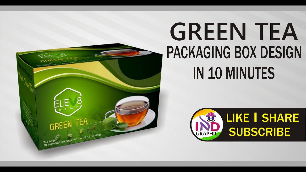 Green Tea Box Packaging design YouTube