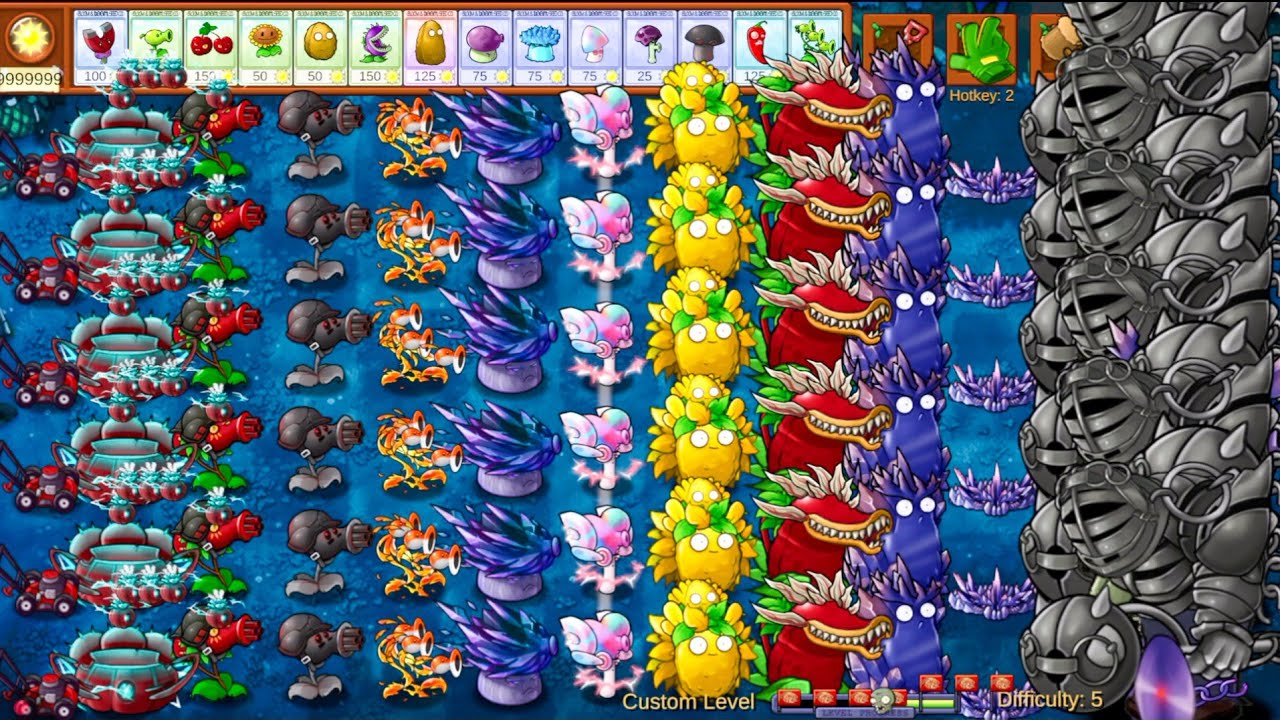 Pvz Fusion | Gatling Cherry+Doom+Doominator+Cherrizilla+Sun Emperor Vs Armored Gargantuar