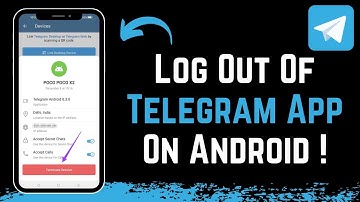How to Log Out Telegram on Android !