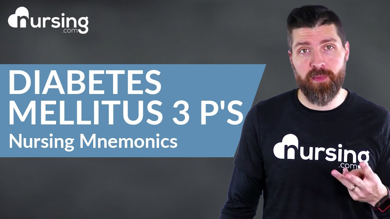 Symptoms of Diabetes Mellitus Type 1 3 P's Nursing Mnemonic YouTube