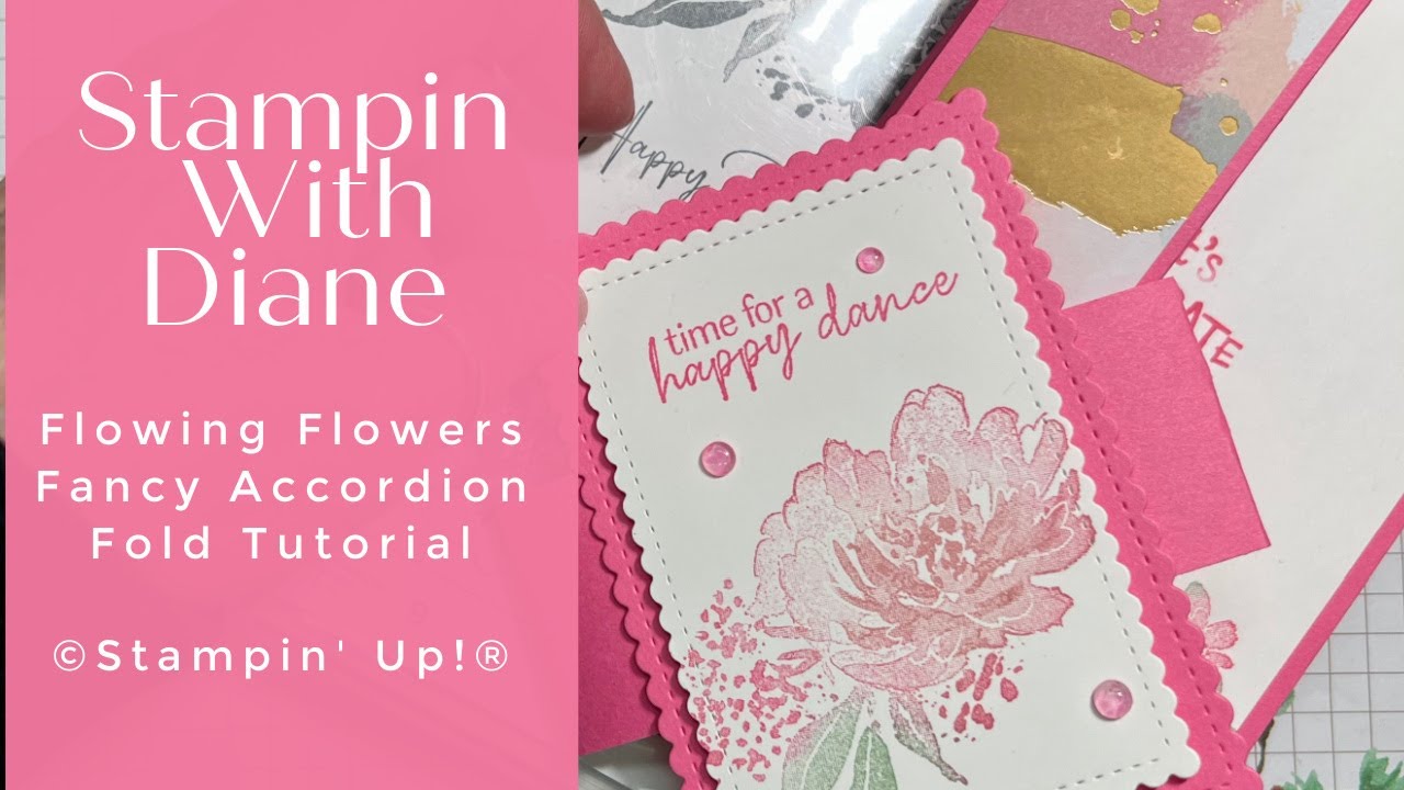 Fancy Accordion Fold Card Tutorial Using Flowing Flowers © Stampin' Up ...