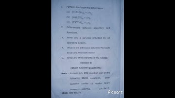 BCA 1st semester Question Paper Computer Fundamental and office automation 2021-2022 #Quick