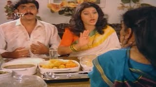 Malashree Stops Shashikumar From Eating Breakfast | Readymade Ganda Kannada Movie Part-8