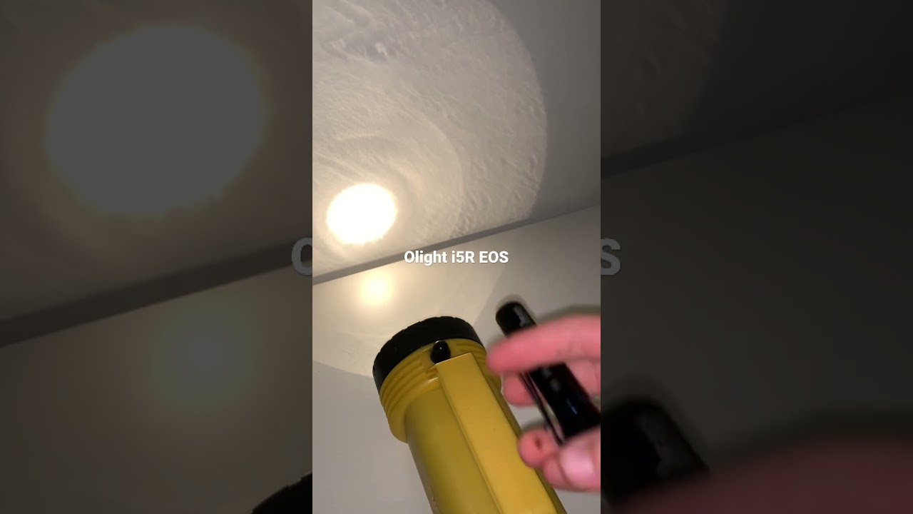 Olight i5R EOS Brightness Test VS Super Big Flashlight (Part 1)