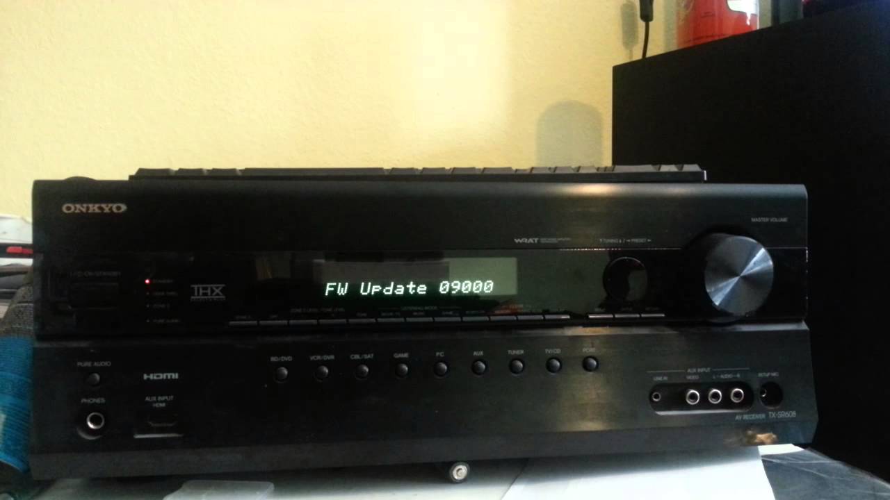 Firmware Update - Onkyo TX-SR608 (via PC & SPDIF) - YouTube