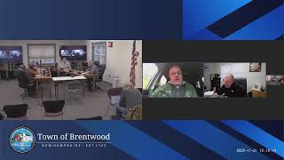 Selectboard Meeting 11/21/2025 Brentwood, NH