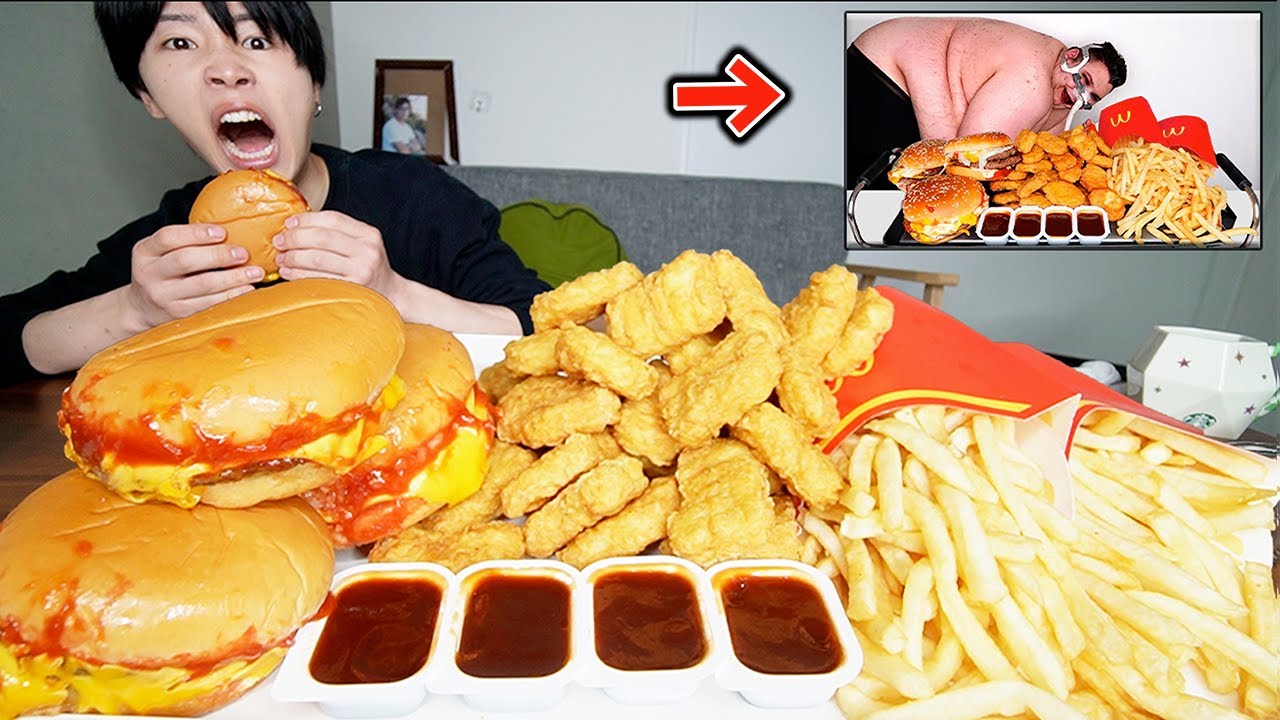 Big eater] I can easily finish the McDonald's set that a 180kg