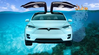 Tesla BURNS underwater in Submarine Mode