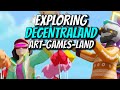 DECENTRALAND- VIRTUAL BLOCKCHAIN WORLD, EXPLORING ART, LAND, GAMES. GAMES IN DECENTRALAND