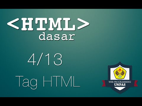 Video: Apakah semua teg dalam HTML?