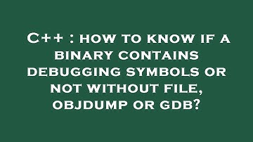 C++ : how to know if a binary contains debugging symbols or not without file, objdump or gdb?
