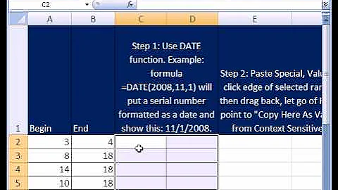 Excel Magic Trick #141 part 1: Day Numbers to Dates