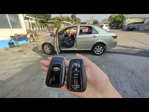 Toyota Vios ติดตั้งปุ่ม push start พร้อมรีโมท smart key