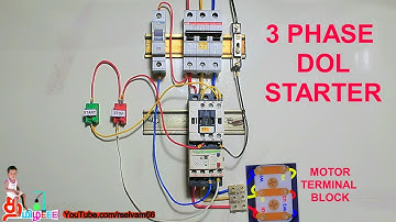 3 phase DOL starter connection, three phase induction motor DOL starter in Tamil and English