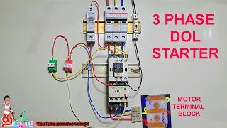 3 phase DOL starter connection, three phase induction motor DOL starter in Tamil and English