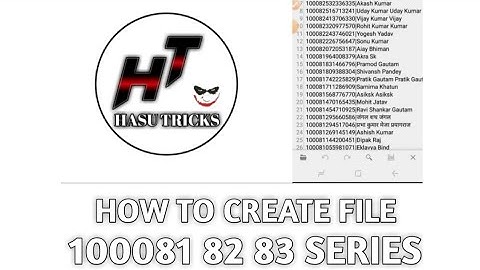 HOW TO CREATE FILE | 100081 100082 100083 SERIES FILE | FOR TERMUX CLONING | NEW IDS CLONING
