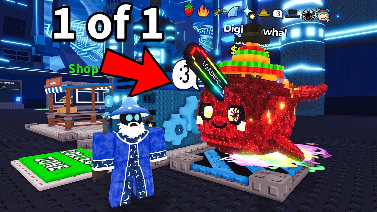 I Crafted for 1 of 1 Strawberry Digi Narwhal in Steal a Brainrot!