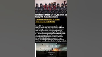 Battlefield 6 launch crippled by massive server queues #shorts