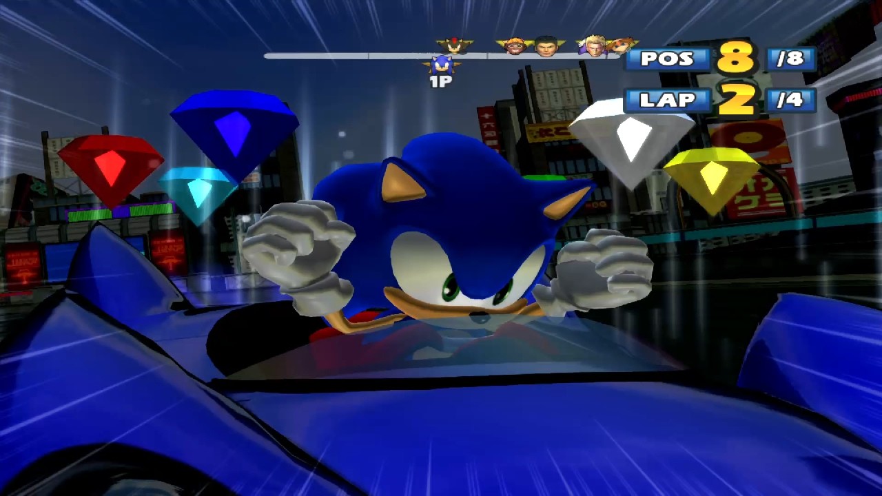 SONIC Shibuya Downtown 4 Laps x2 (Expert) Request- Sonic & Sega All-Stars Racing -PC