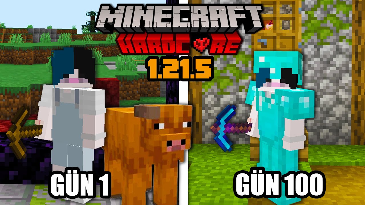 Minecraft'ın EN GÜZEL Dünyasında 100 Gün Hayatta Kaldım