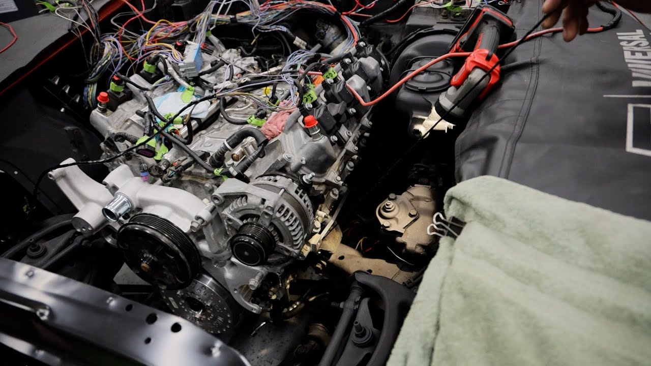 Mounting a Gen 5 LT1 Engine into a C3 Corvette - YouTube