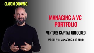 Module 4: Managing a VC Fund - (6) Managing a VC portfolio