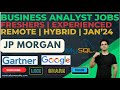 Business Analyst | Business Analyst Jobs for Freshers | Business Analyst Jobs India | BA Jobs Jan