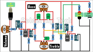 How to make Bass, Treble and volume controller circuit for amplifier | Diy tone controller circuit