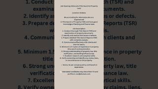 #hiringalert Title Search &amp; Property Law Advocate #legalprofessionals #legaljobs #kolkata #advocate