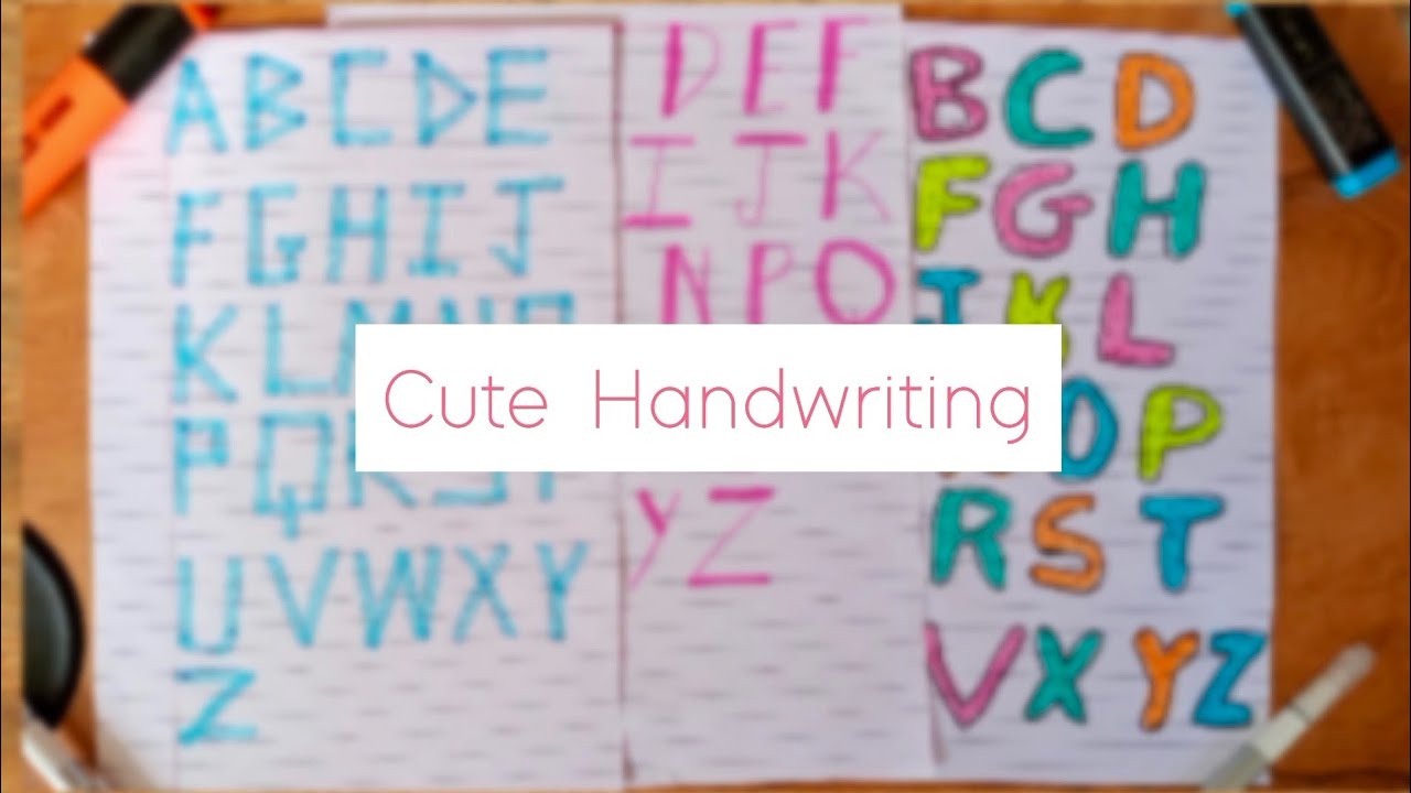 Cool Handwriting Ideas | Cute Handwriting Styles For Heading and School ...