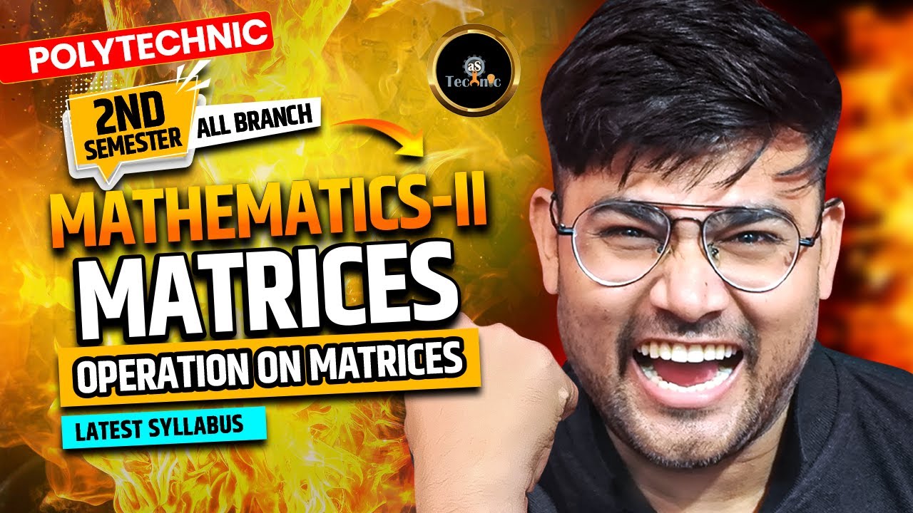 Maths 2nd Polytechnic 2nd Semester | Operation on Matrices | All Branch ...