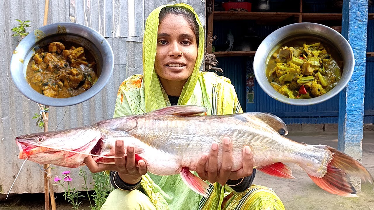 প্রথমবার বাড়িতে এতো বড় আইড় মাছ কেটে রান্না হল ।। Big River Fish Cooking ।।