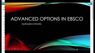 EBSCO Advanced