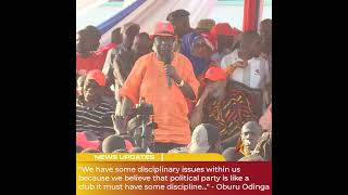 "We have some disciplinary issues within us, it must have some discipline..." - Oburu Odinga