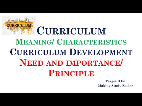 Curriculum Meaning/ Characteristics/ Principle/ Knowledge and Curriculum Unit 3
