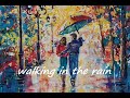 Romantic couple under an umbrella /Afremov style/Acrylic/Романтическая пара под зонтиком/Афремов/