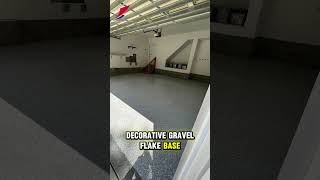 Garage Floor Before & After | 1/4" Gravel Flake Epoxy + Polyaspartic | Wake County, NC