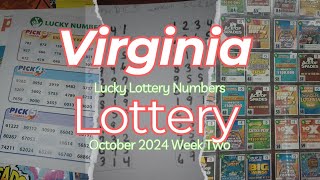 Virginia Lottery Weekly Pick 3/4/5 Suggestions October 2024 Week Two