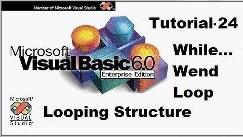 Looping structure in visual basic while wend loop Tutorial 24