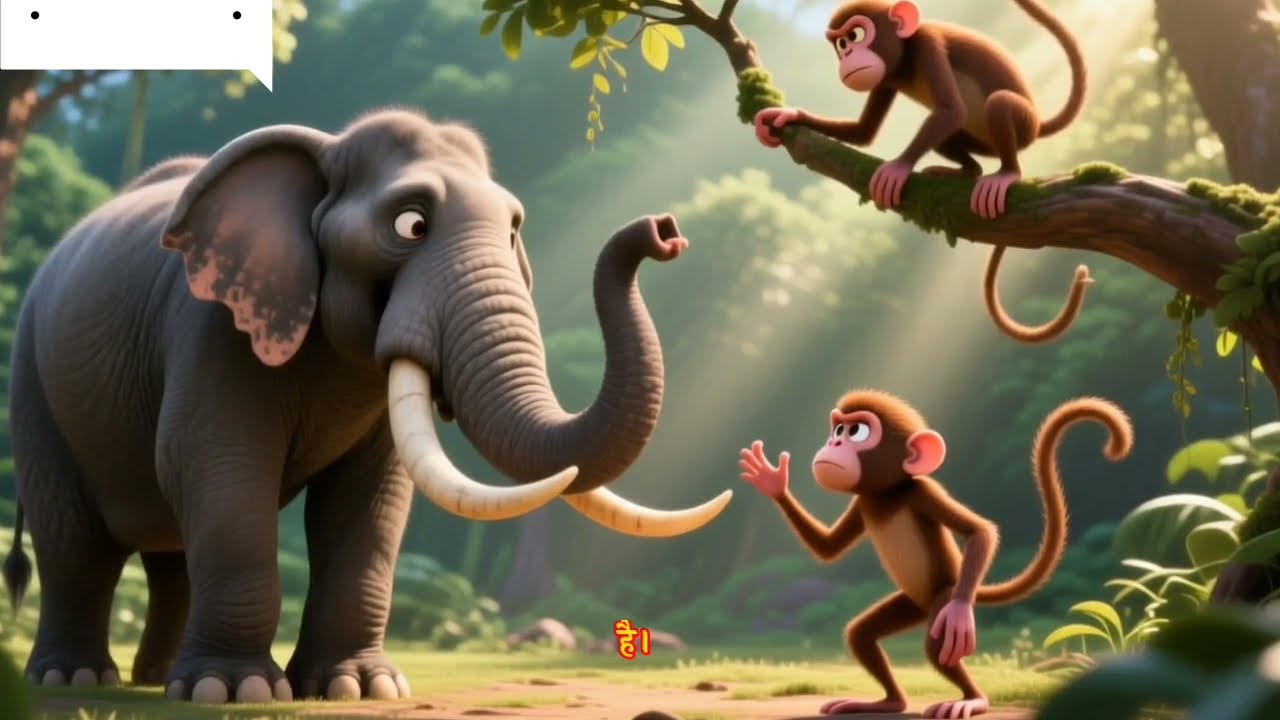 Hathi or bandar..Jagal me...how to make cartoon short video Cartoon Video copy paste cartoon video o