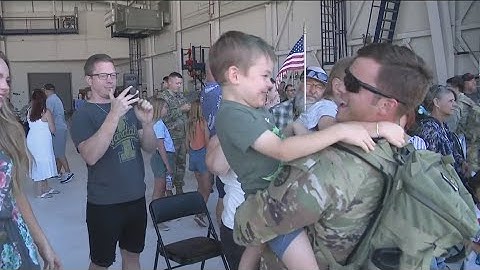 Members of Idaho Army National Guard return home after year-long deployment