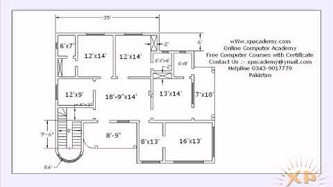Building Map 2 in AutoCAD Urdu Tutorials wWw.xpacademy.com